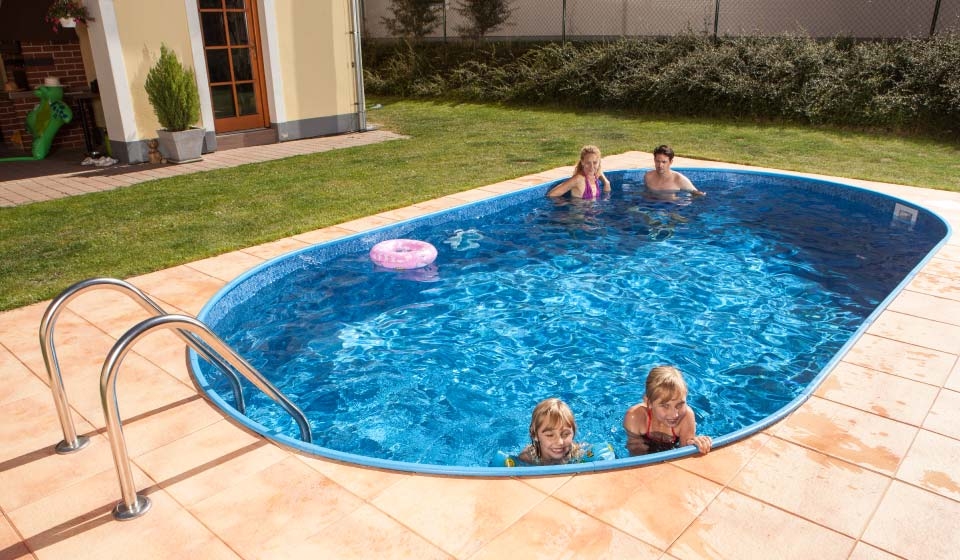 Piscină cu perete metalic IBIZA 5.25x3.2x1.5 m cu utilaj Basic în Chișinău